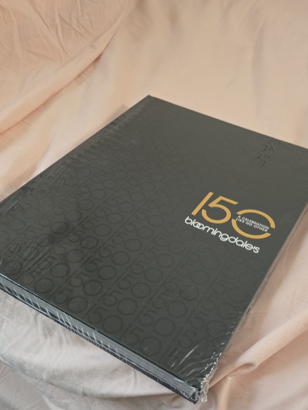 Bloomingdale's Black Tablet Case with Gold 150 Logo